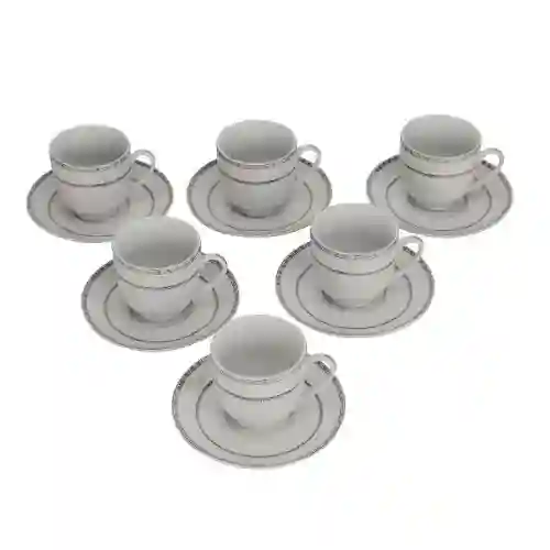 12Pc Tea Cup and Saucer Set1X10