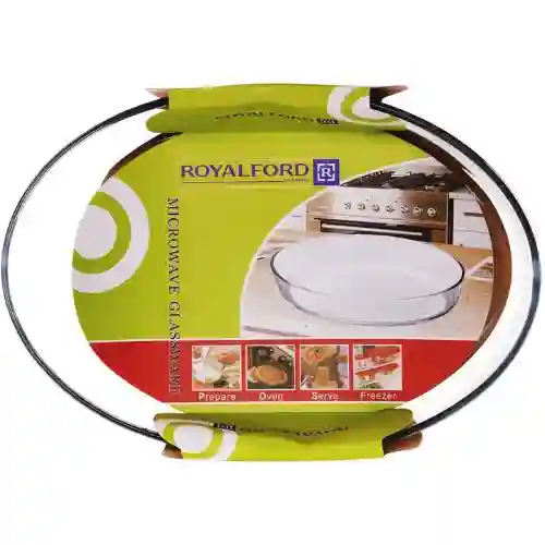 Royalford Glass Oval Casserole, 3.0 L