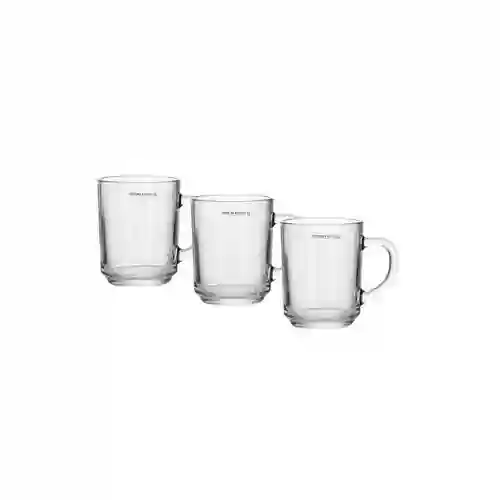 Royalford 3 Pieces Glass Mug Set