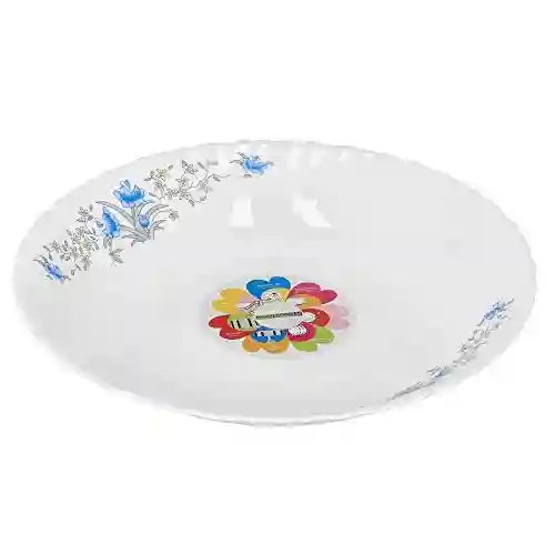 Royalford Opal Ware Romantic Soup Plate, 9.5 Inch
