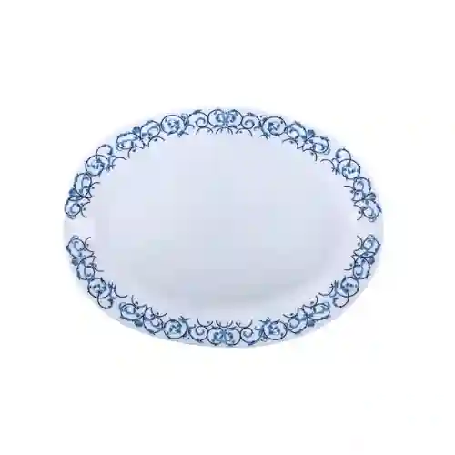 Royalford 14″ Opal Ware Art Flower Dinner Plate