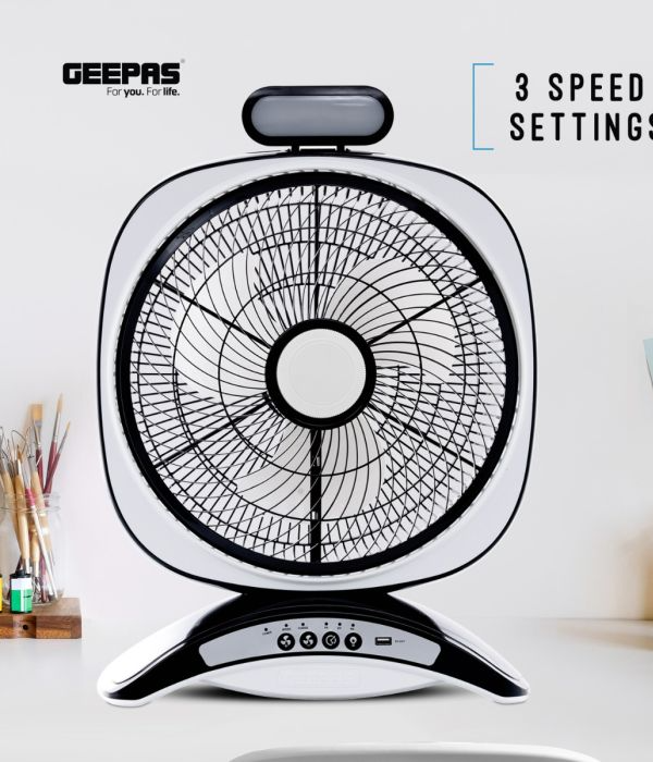 14"Rech Fan/Usb 5VOut/3Spd/7Hrs/20Led1x3