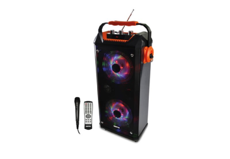 Re Port Spkr/Usb/Sd/Fm/Bt/Rmt/Rgb/Mic1x4