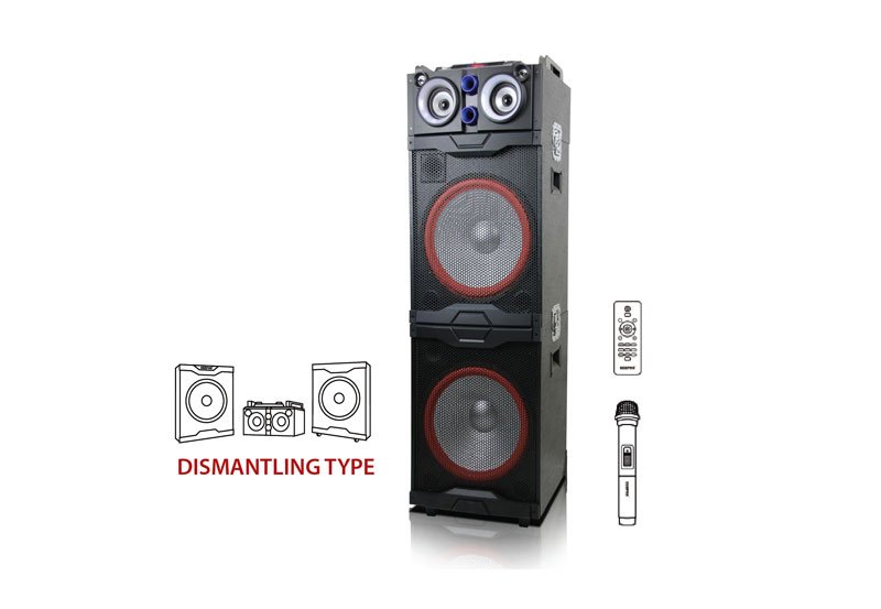 Doub15"Prof Spkr/Usb/Sd/Fm/Bt/Mic/Rmt1x1