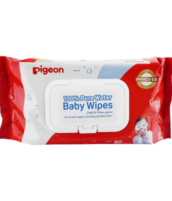 PIGEON BABY WIPES 100% PURE WATER 80s FLIP TO