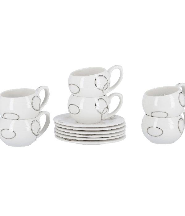 Bone China/Porc. 6/6 Cup & Saucer1X8