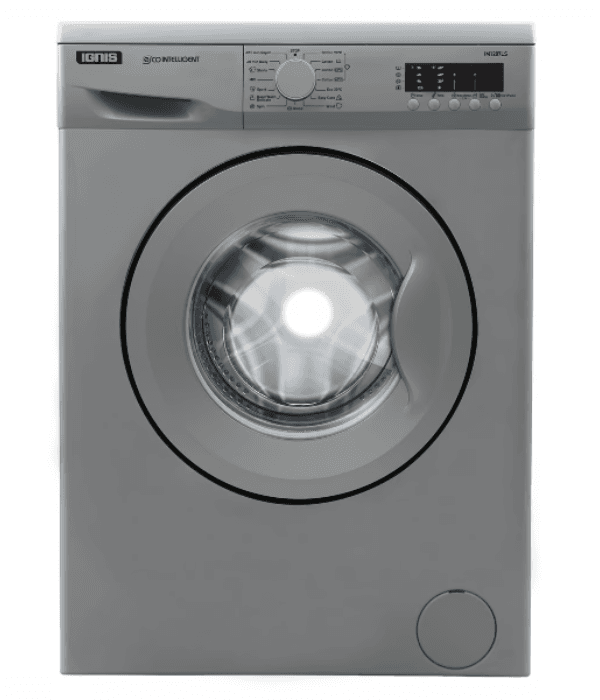 IGNIS 7 KG FRONT LOAD WASHER 1000RPM, SILVER COLOR 15 WASH PRGRM, SIZE : 85x60x53 MADE TURKEY