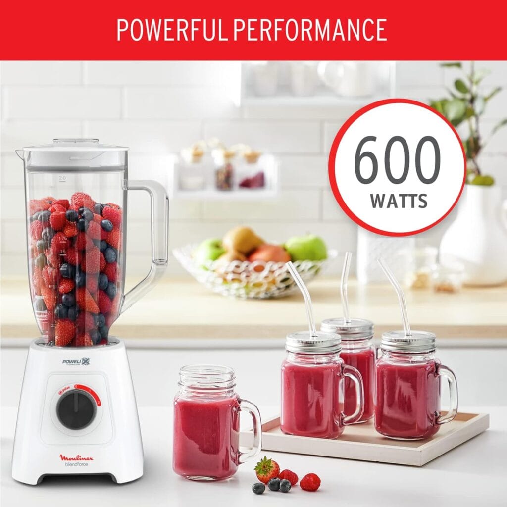 MOULINEX BLENDFORCE XXL BLENDER, 2.8L JAR, 600W. 2 ATTACHMENT,ICE CRUSHER