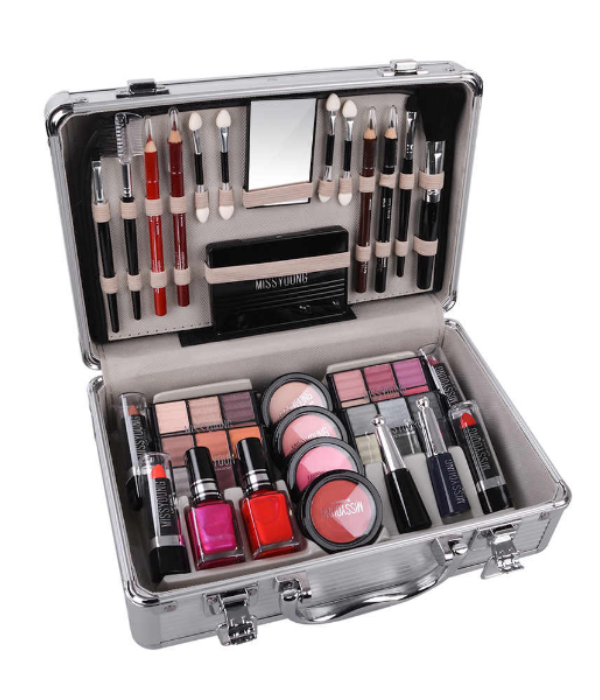 Cosmetics Set MC-1157 Professional Makeup Lipstick Makeup Brushes Full Suitcase Set