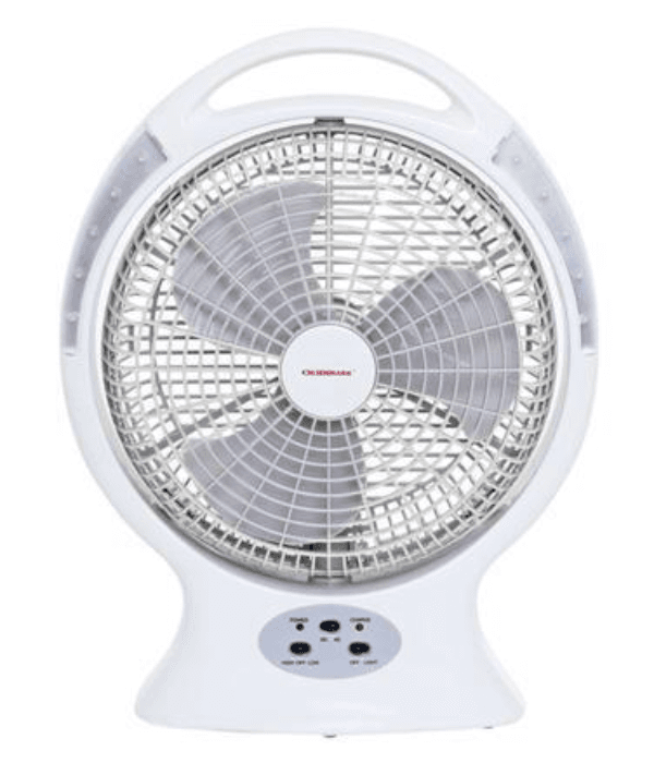 12"Desktop Rechble Fan With Led 1x4