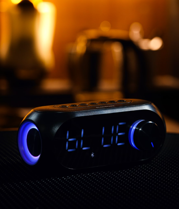 Portabl Spekr/Digtl Alrm Clock BT/FM1x60