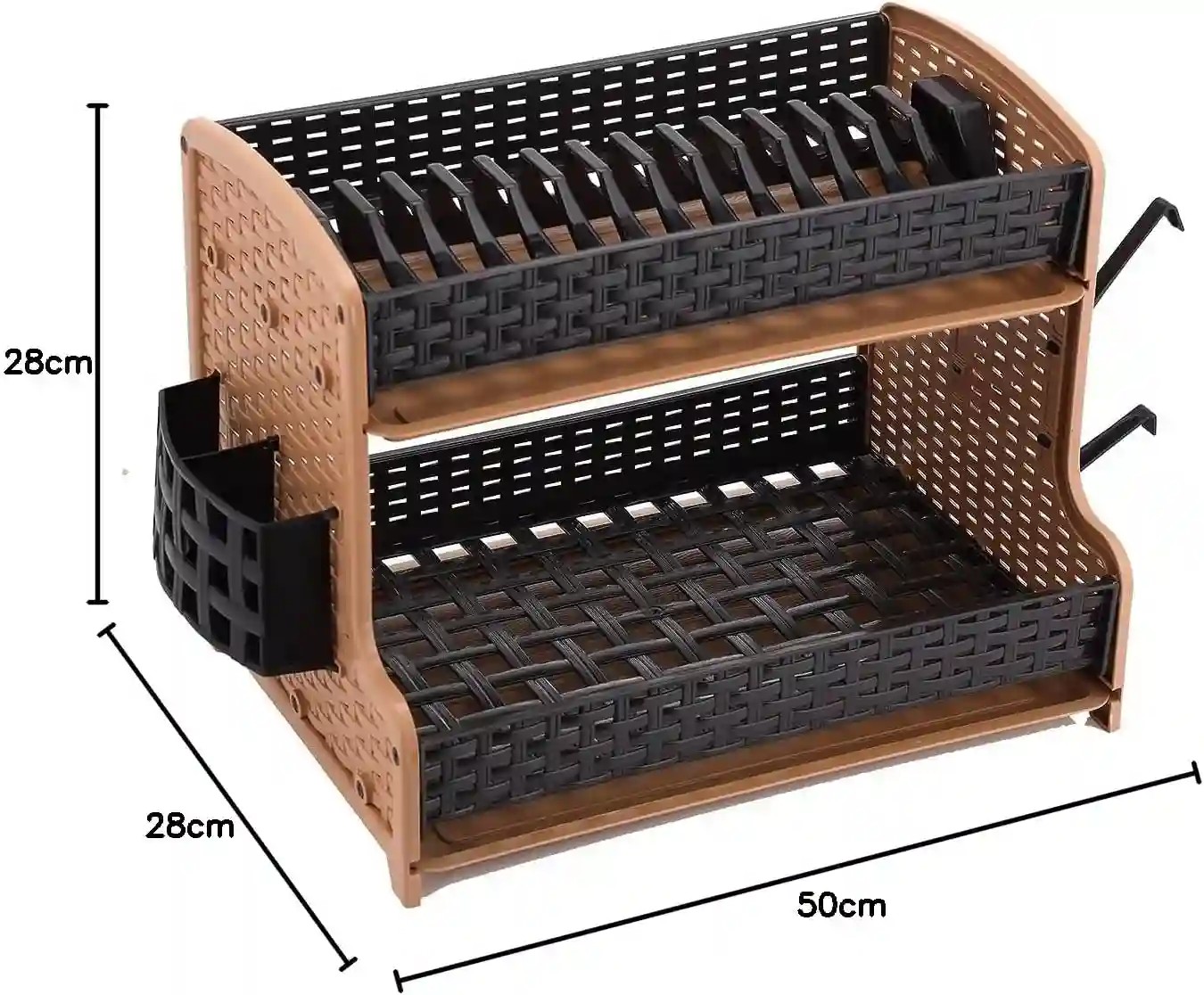 RoyalFord Galaxy 2 Layer Rattan Dish Rack