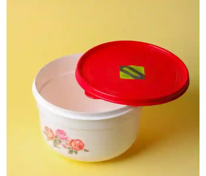 Royalford Air-Tight Storage Bowl - White And Red