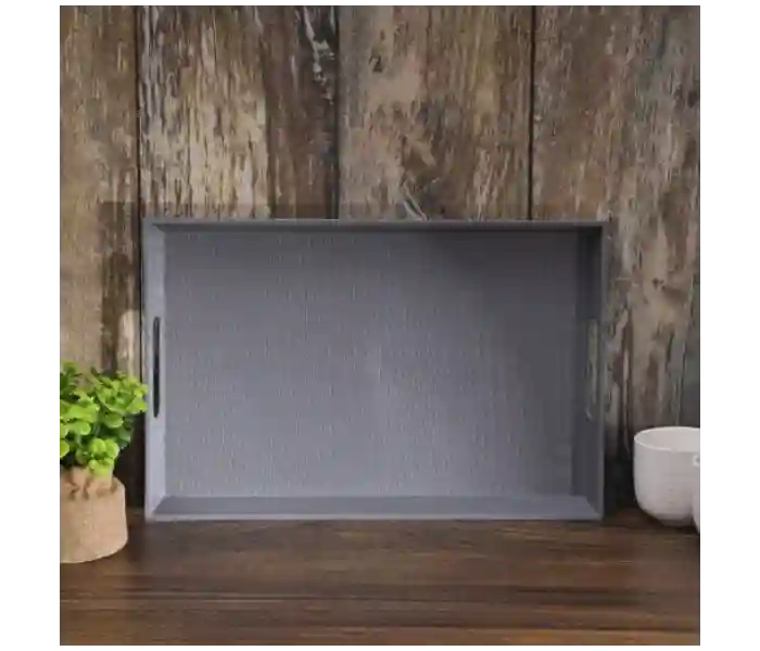 Royalford Leather Design Tray - Grey