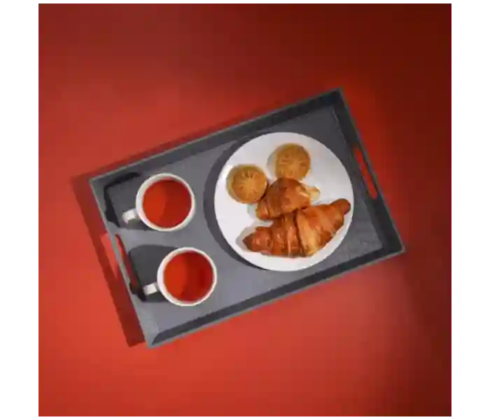 Royalford Leather Design Tray - Grey