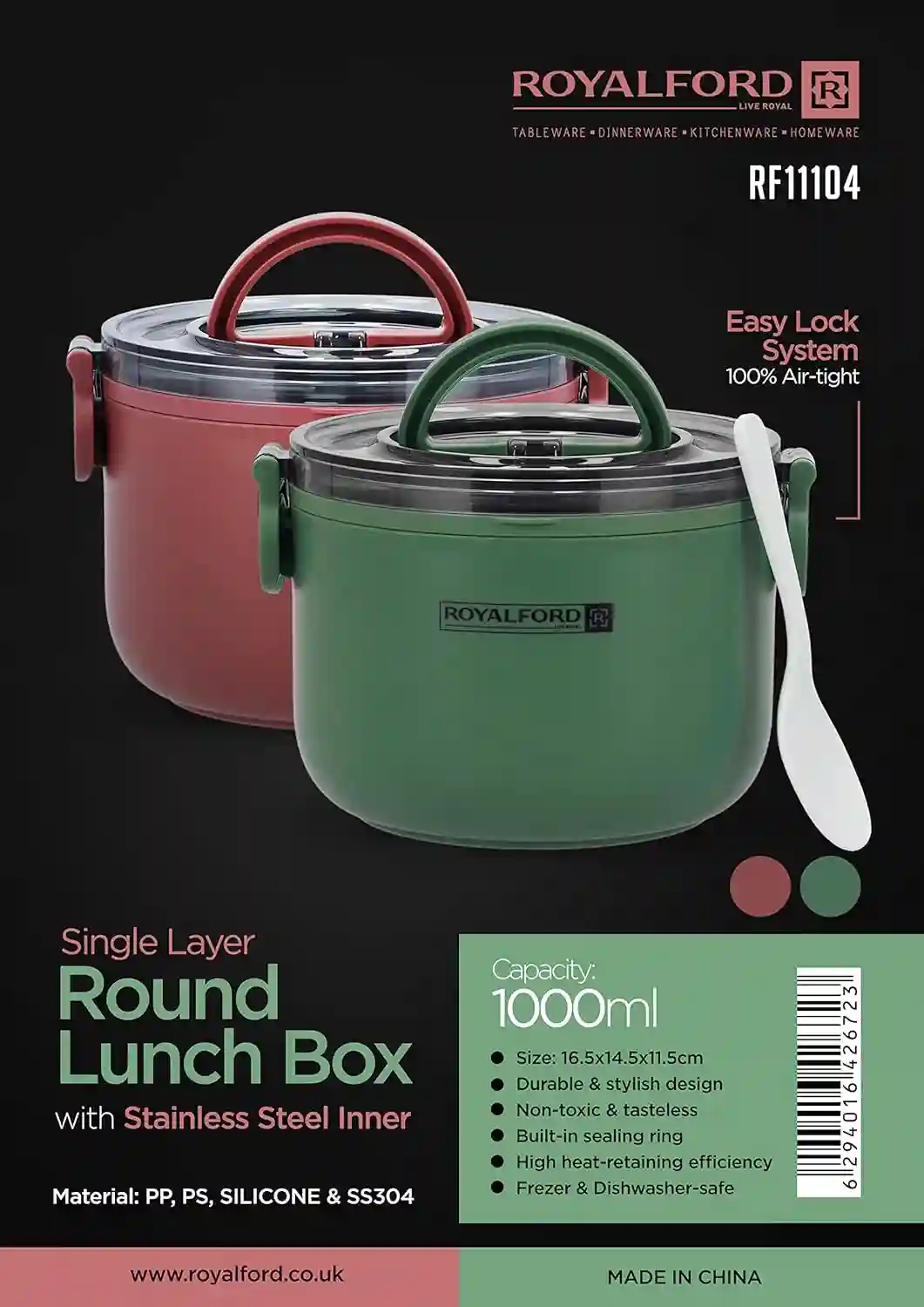 RoyalFord Round Lunch Box