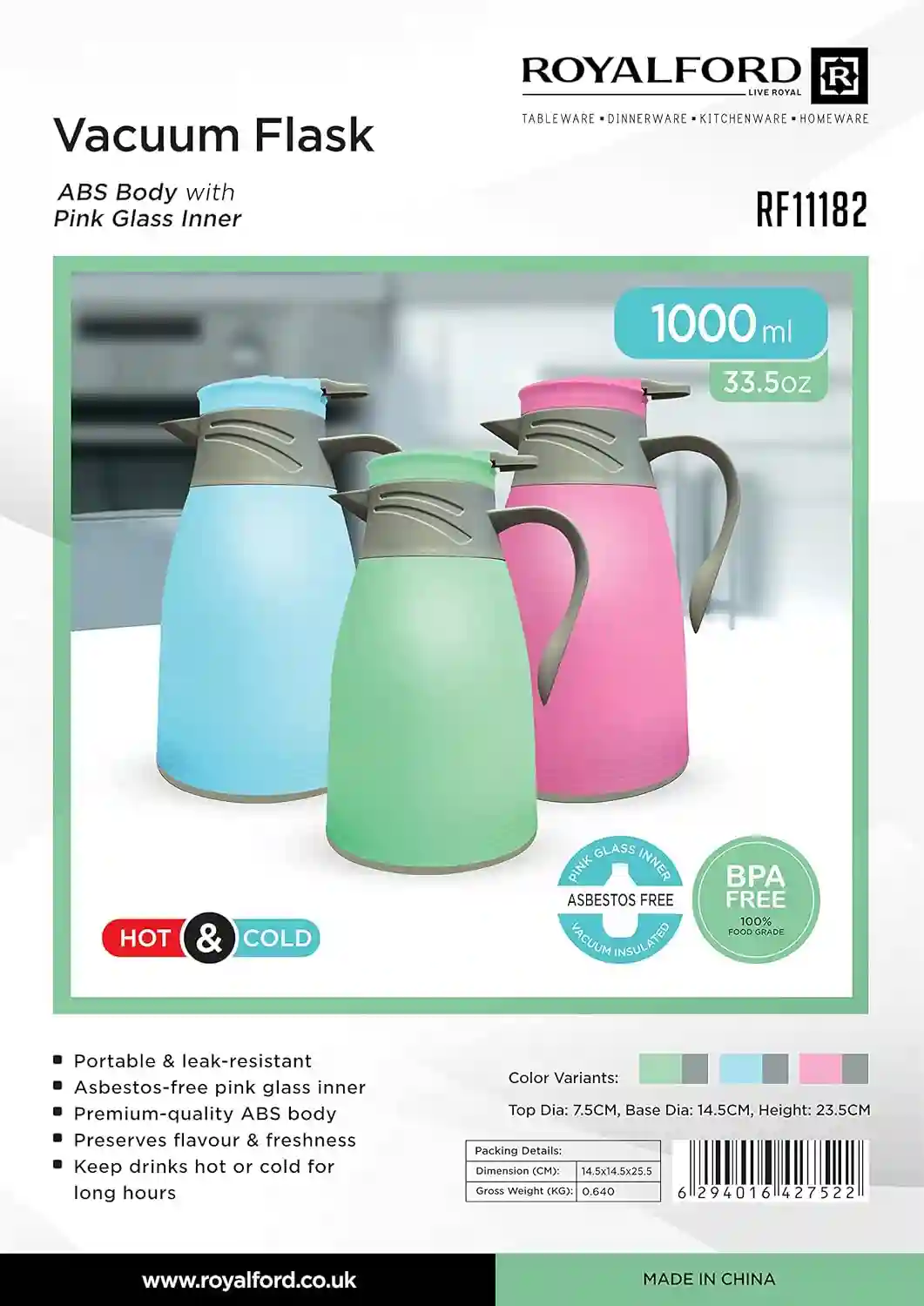 Royalford Hot and Cold Vacuum Flask