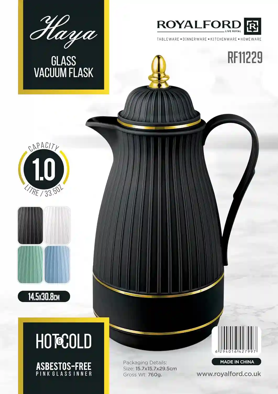 Royalford Haya 1L Vacuum Flask