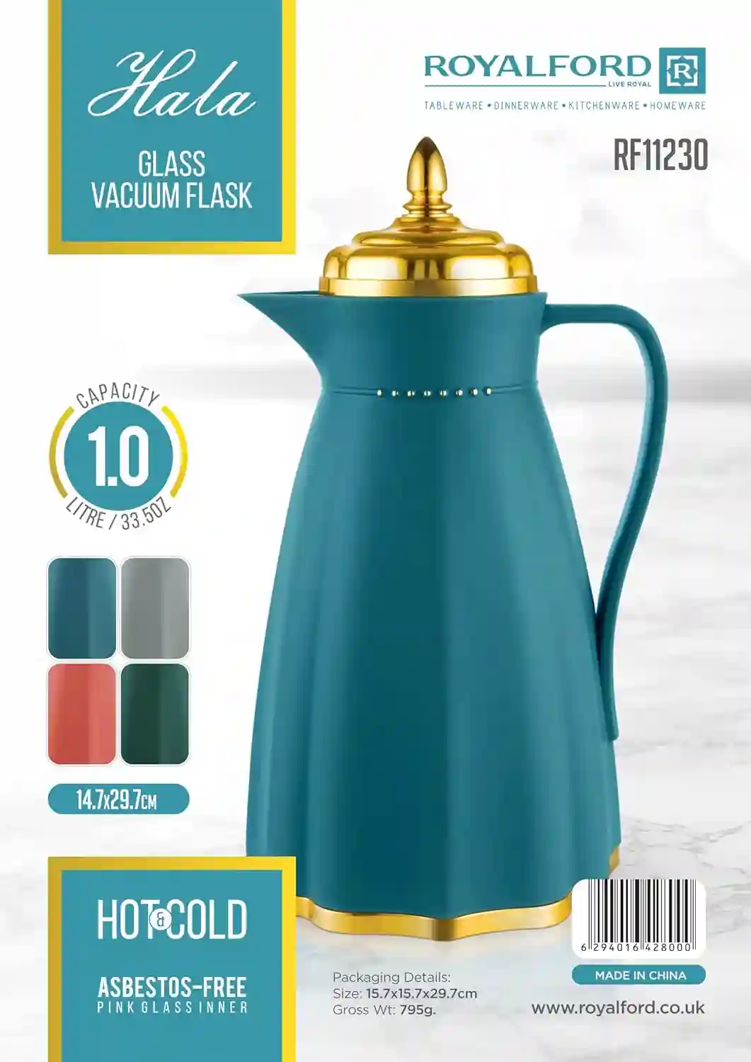 Royalford Hala 1L Vacuum Flask