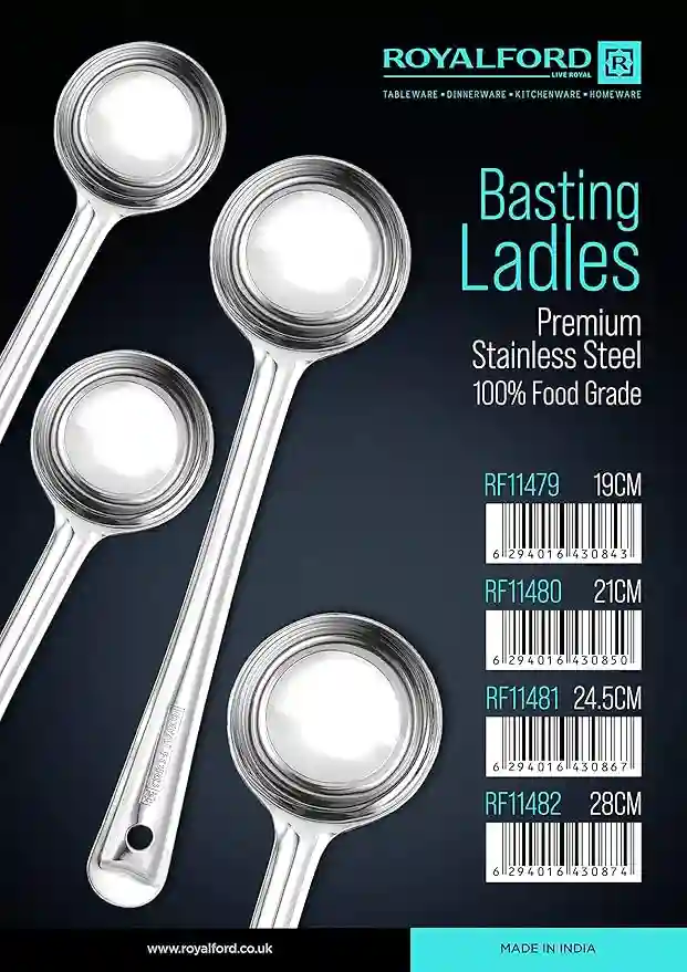 Royalford 28 CM Stainless Steel Basting Ladle