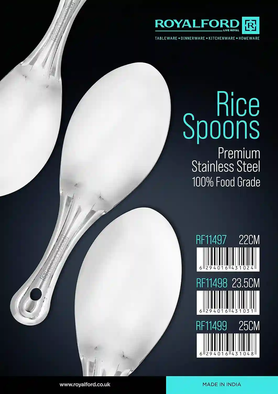 Royalford Steel Rice Spoon
