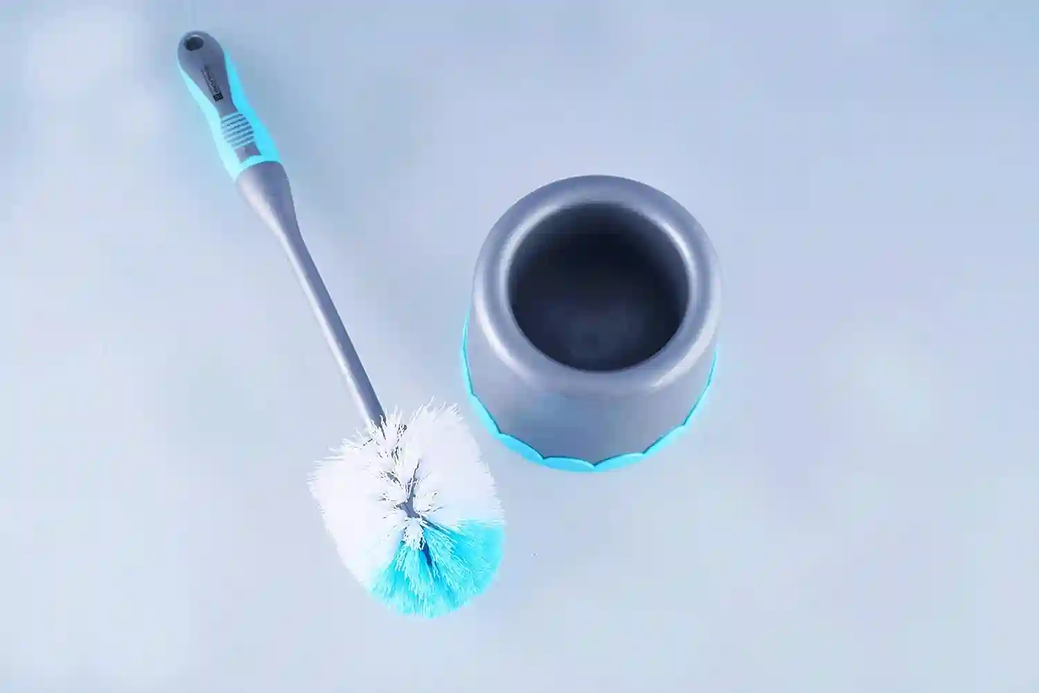 RoyalFord Toilet Brush with Holder - Grey