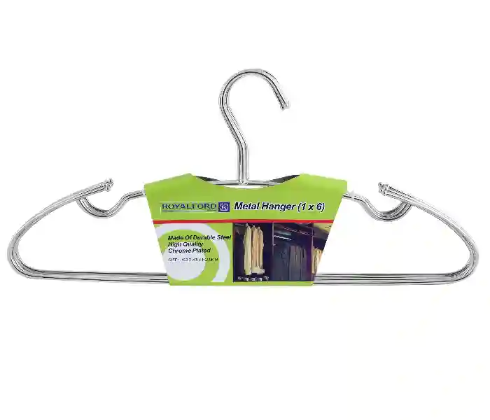 Royalford  6 Piece Metal Hanger Set - Silver