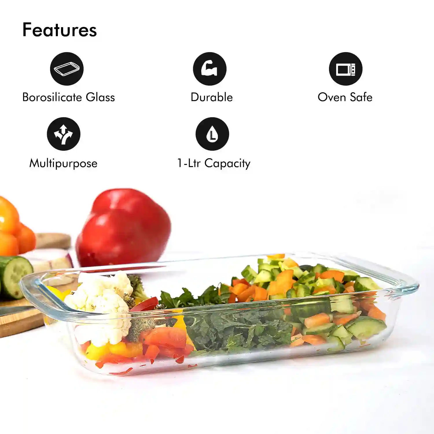 RoyalFord Glass Baking Dish, 2.2L