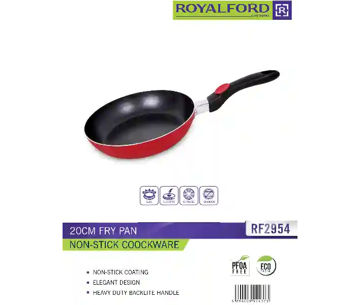 Royalford 22Cm Non-Stick Fry Pan - Maroon