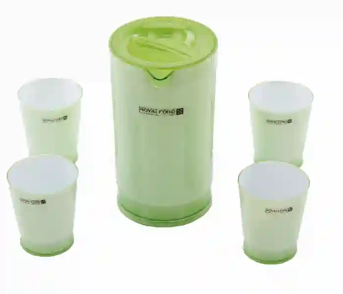 Royalford Water Jug with 4 Glasses - Green