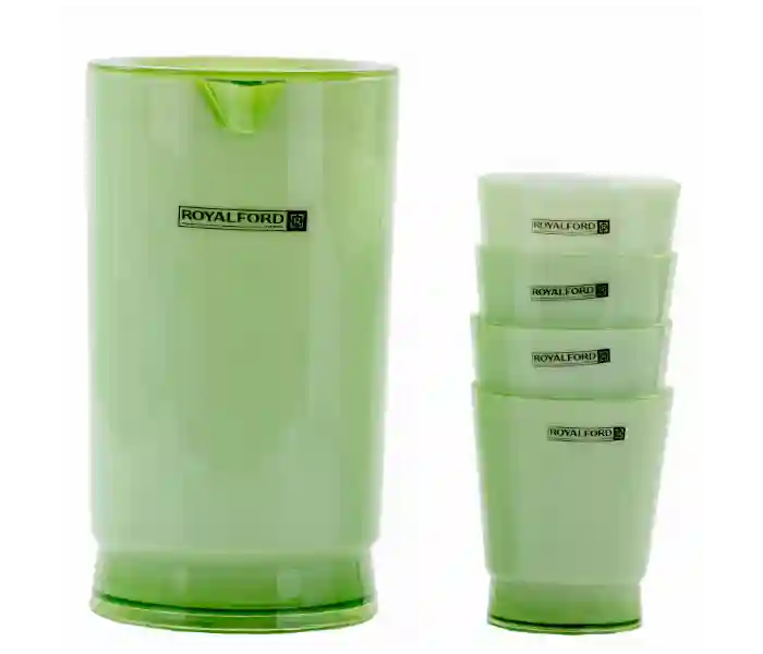 Royalford Water Jug with 4 Glasses - Green