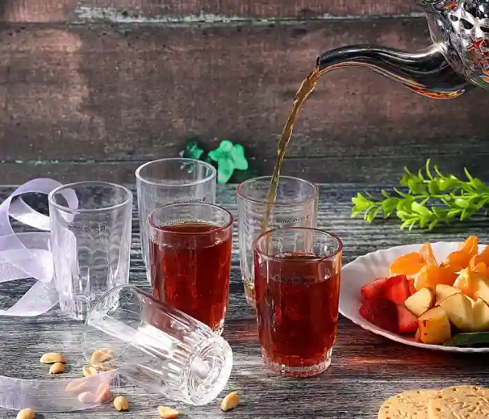 Royalford 6 oz Glass Tumbler - 6 Pieces