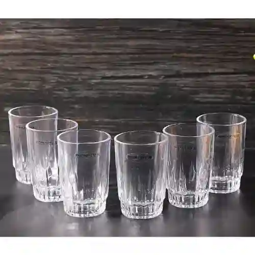 Royalford 6 oz Glass Tumbler - 6 Pieces