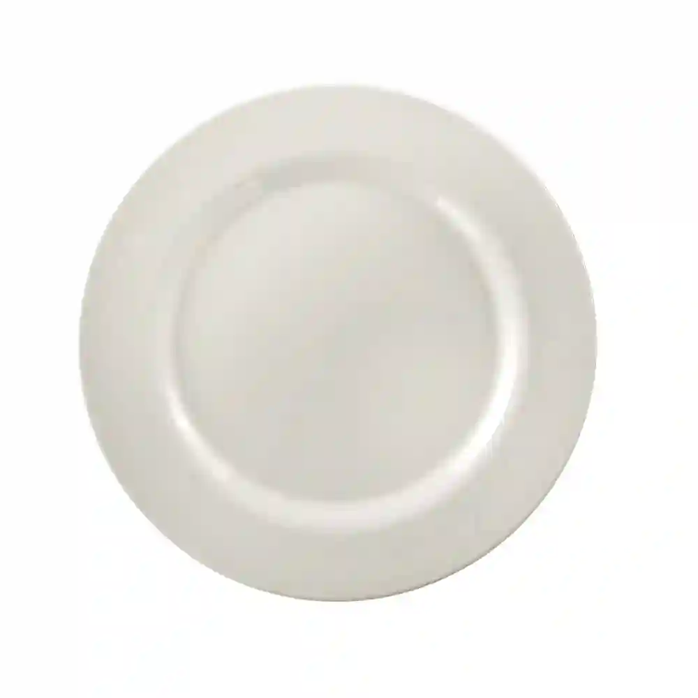 Royalford 8" Melamine White Pearl Dinner plate