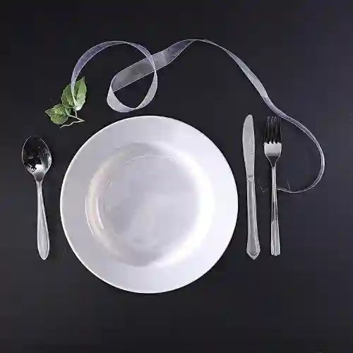 Royalford 10" Melamine White Pearl Dinner Plate
