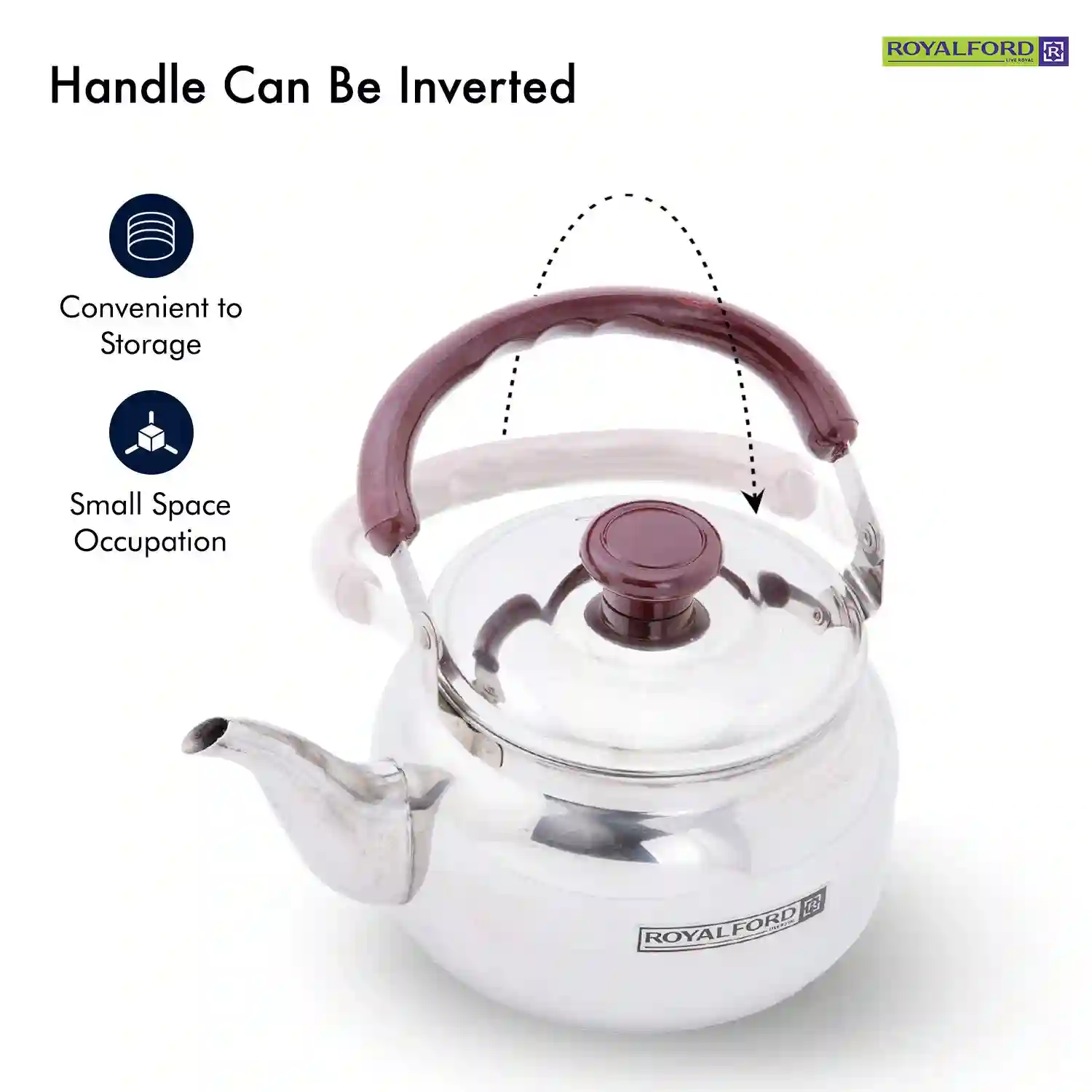 Royalford Stainless Steel Stove Top Kettle