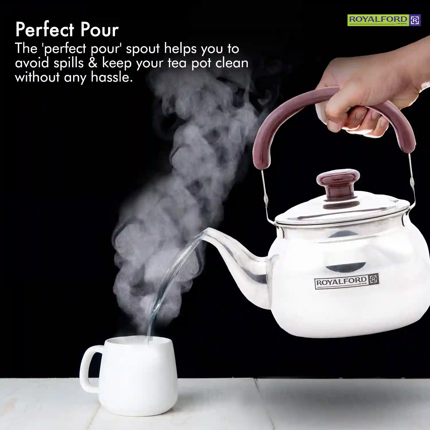 Royalford Stainless Steel Stove Top Kettle