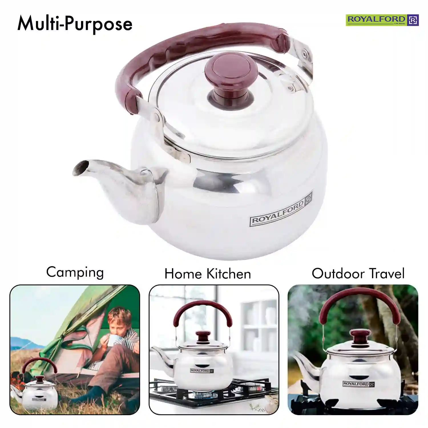 Royalford 1 Liter Stove Top Tea Kettle