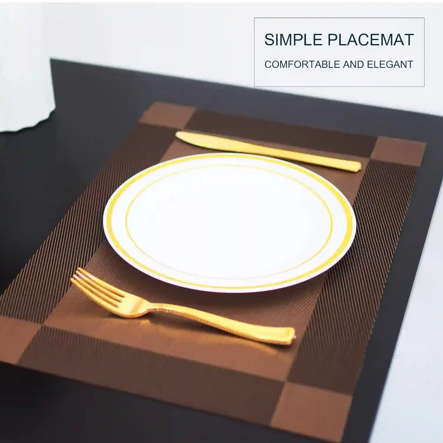 Table Placemats Set 45 x 30 cm Rectangular