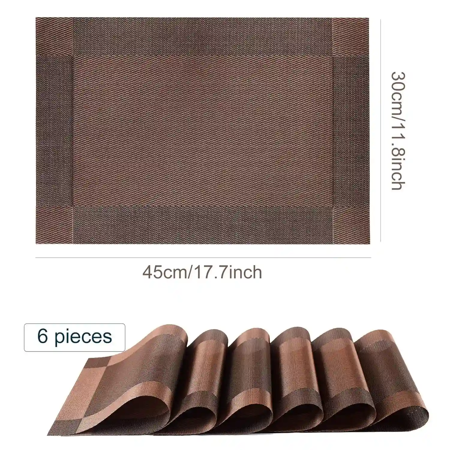Table Placemats Set 45 x 30 cm Rectangular