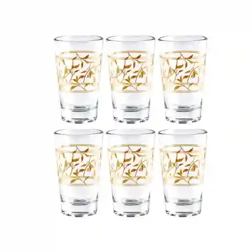 Royalford 6 Pieces Lara Royal Tea Set - Clear