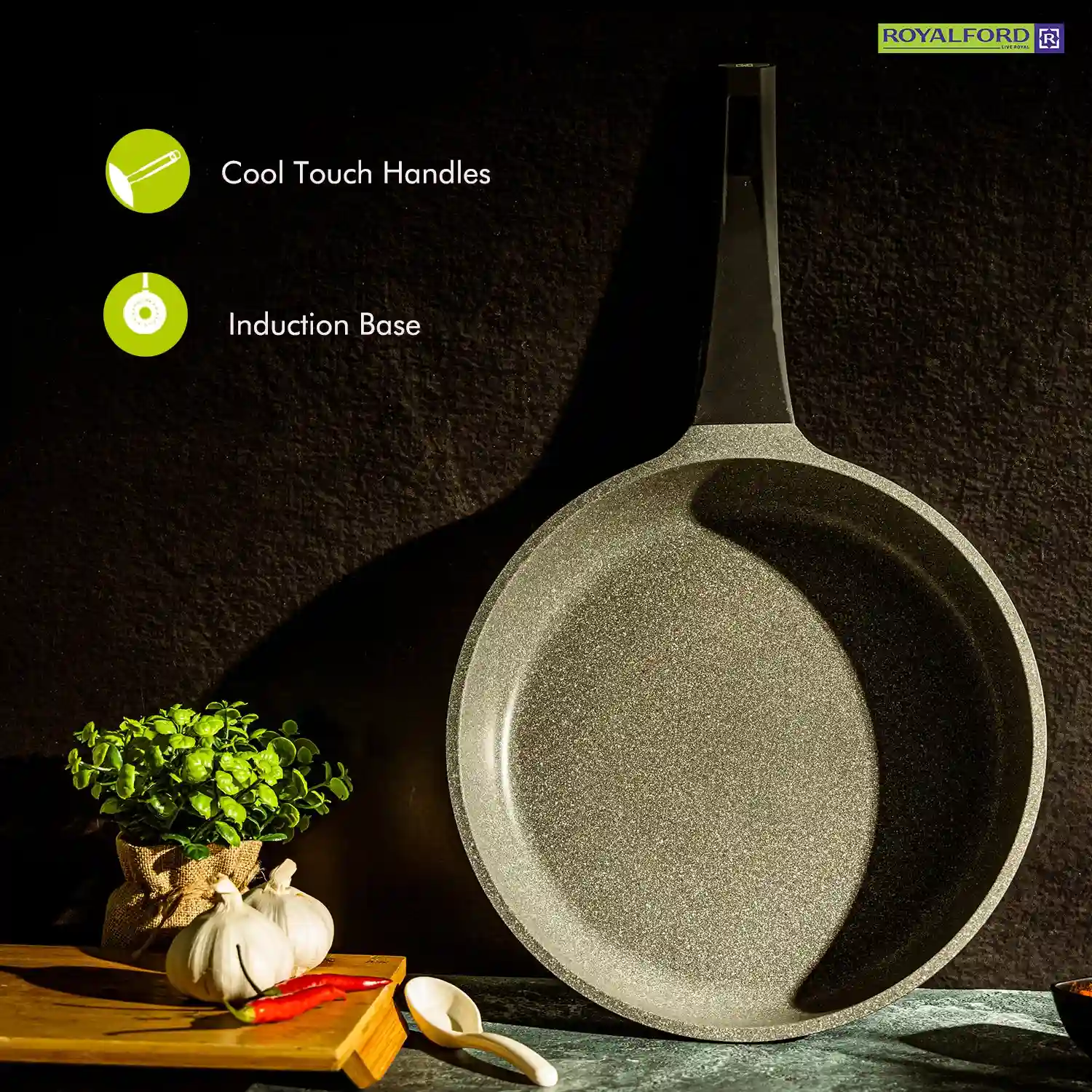 Royalford 20CM Die Cast Aluminium Fry Pan