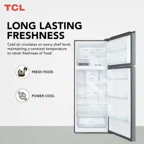 TCL 605L Double Door Refrigerator