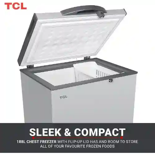 TCL Chest Freezer 251L Silver