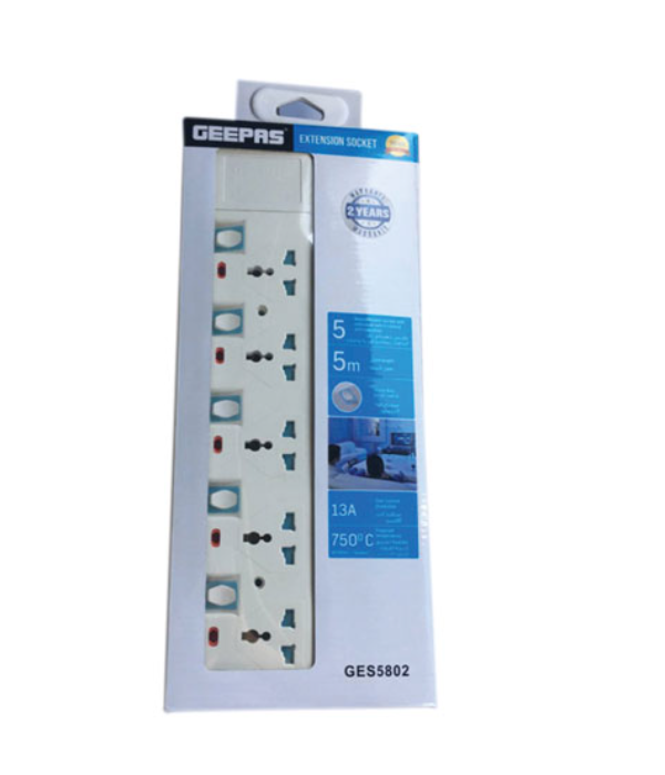 Extension Socket/5 Way-5 M 1x24