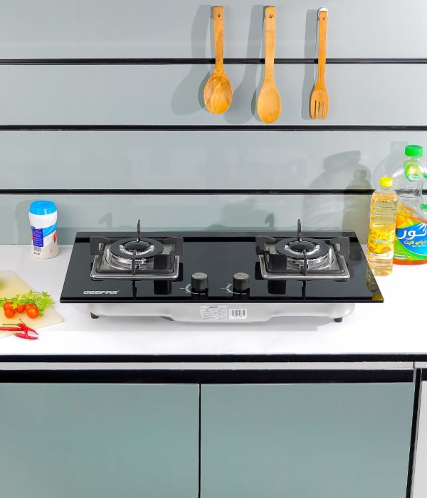 Double Gas Burner/Glass/1X1