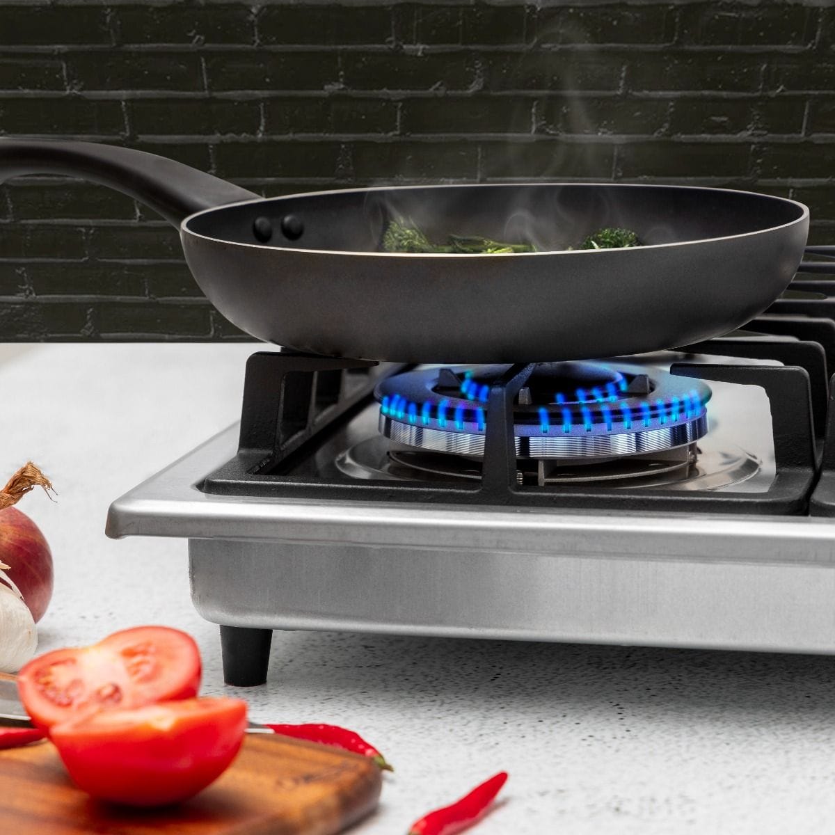 SS Built-In Gas Hob 4 Gas Burner 1x1