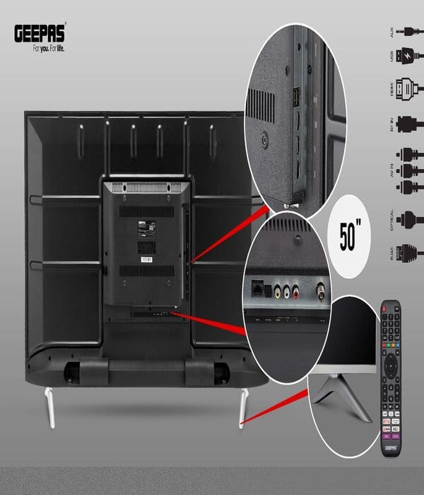 50’’ 4K UHD Smart LED TV, VIDAA