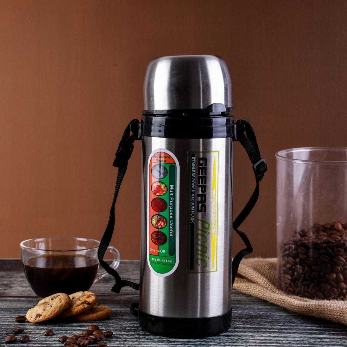 0.5L  St/ Steel Inner Vacuum Flask 1X16