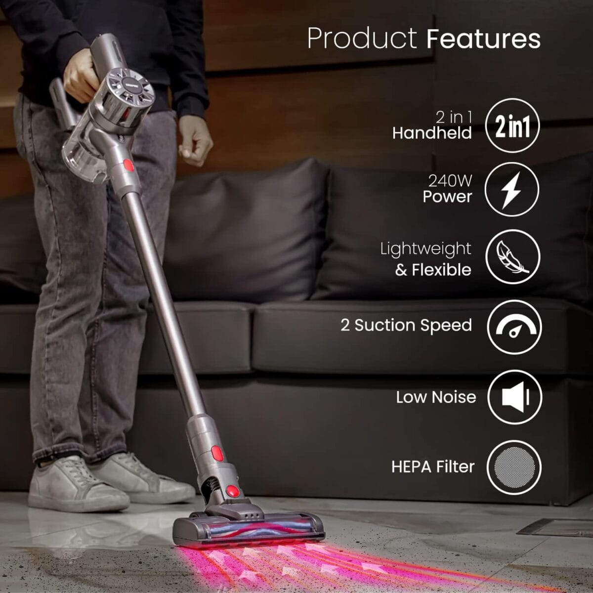 Rechargeable Cordless Vacuum Cleaner 1x4